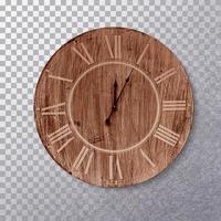 close-up weergave houten uur geïsoleerd foto