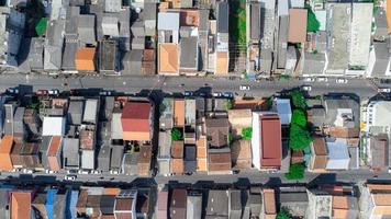 luchtfoto van de oude stad van songkhla, thailand foto