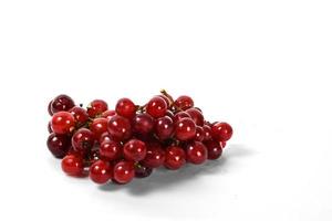 rode druiven geïsoleerd op witte achtergrond foto