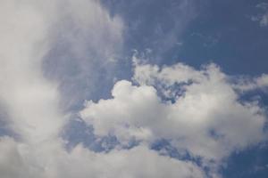 mooie blauwe lucht met witte wolk natuurlijke achtergrondweergave foto