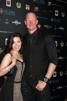 los angeles, 30 okt - jamie slater, derek mears bij de scare foundation halloween lancering benefiet in conga room, la live op 30 oktober 2011 in los angeles, ca foto