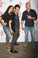 los angeles, 15 aug - sofia pernas, christian leblanc, sean carrigan op het evenement van de jonge en rusteloze fanclub in het universele sheraton hotel op 15 augustus 2015 in universele stad, ca foto