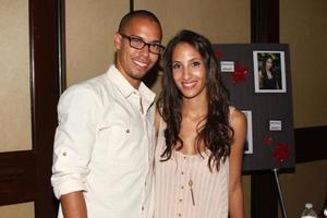 los angeles, 26 aug - bryton james, christel khalil woont het jonge en rusteloze fandiner 2011 bij in het universele sheraton hotel op 26 augustus 2011 in los angeles, ca. foto