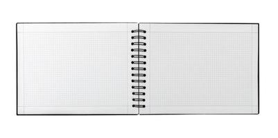 open en blanco pagina's van een notebook Kladblok op witte achtergrond. foto