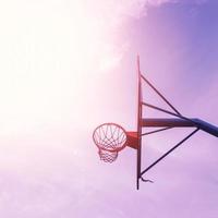 straat basketbal hoepel, basket sport foto