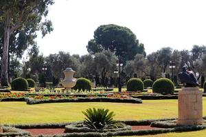 15 januari 2022 . bahai-tuinen in de stad haifa. foto