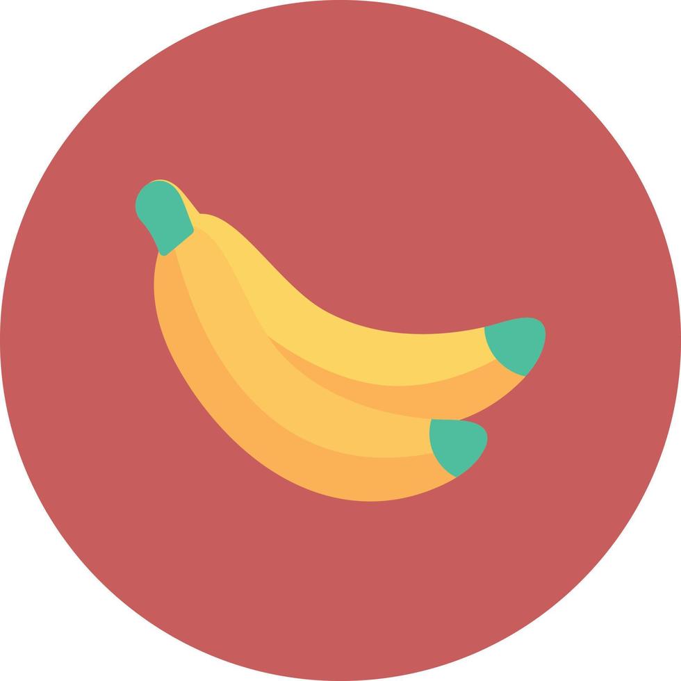 banaan platte cirkel veelkleurig vector