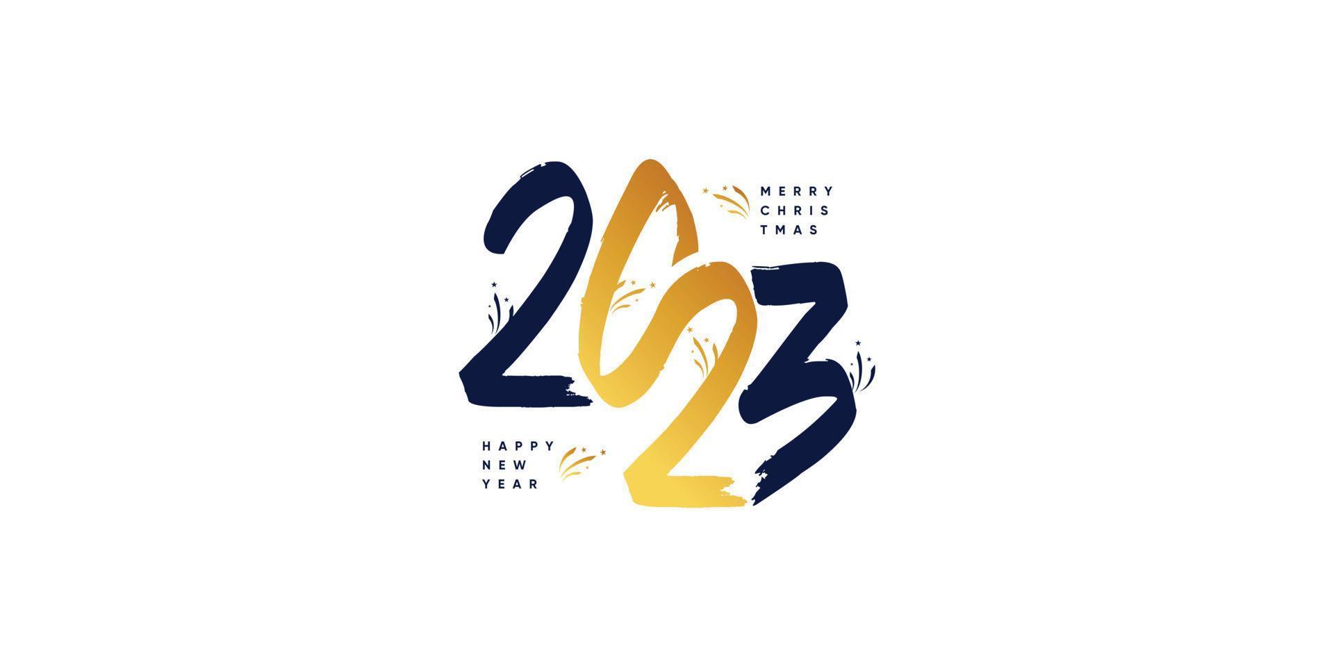2023 logo ontwerp vector met creatieve unieke stijl premium vector