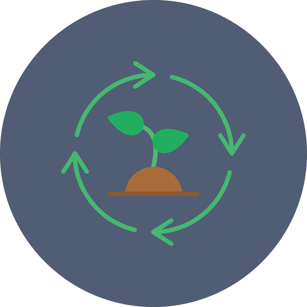 groene energie platte cirkel veelkleurig vector