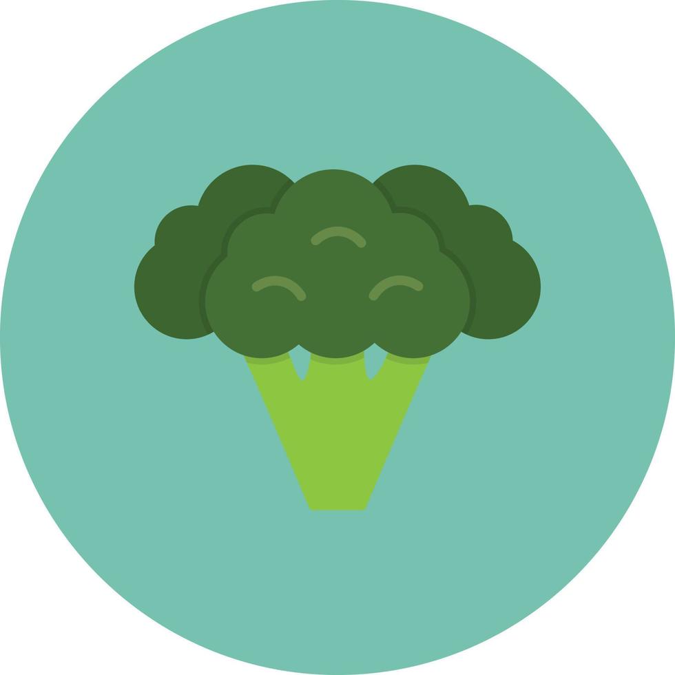 broccoli platte cirkel multicolor vector