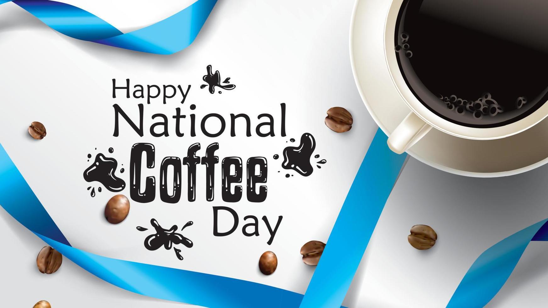 internationale of nationale koffiedag vector