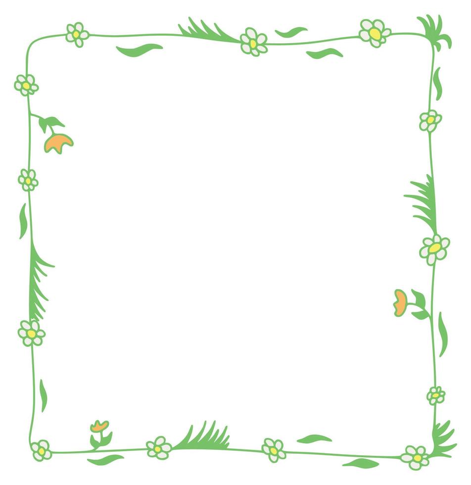 kleur bloem frame. vector illustratie