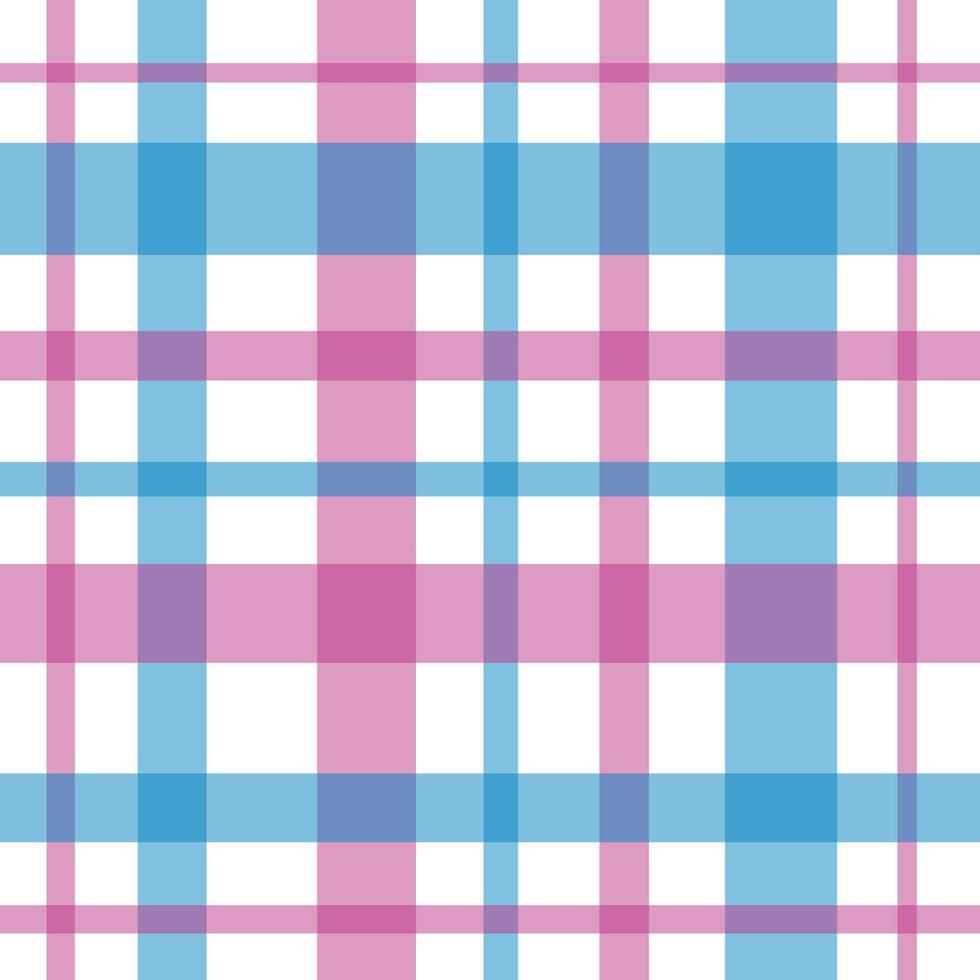 naadloos patroon in verbazingwekkende witte, blauwe en roze kleuren voor plaid, stof, textiel, kleding, tafelkleed en andere dingen. vector afbeelding.