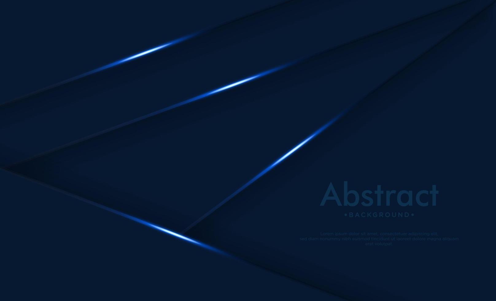 abstracte blauw licht lijn schaduw overlap op zwart ontwerp moderne futuristische technologie achtergrond vectorillustratie. vector