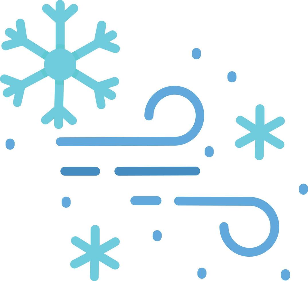 sneeuwstorm plat pictogram vector
