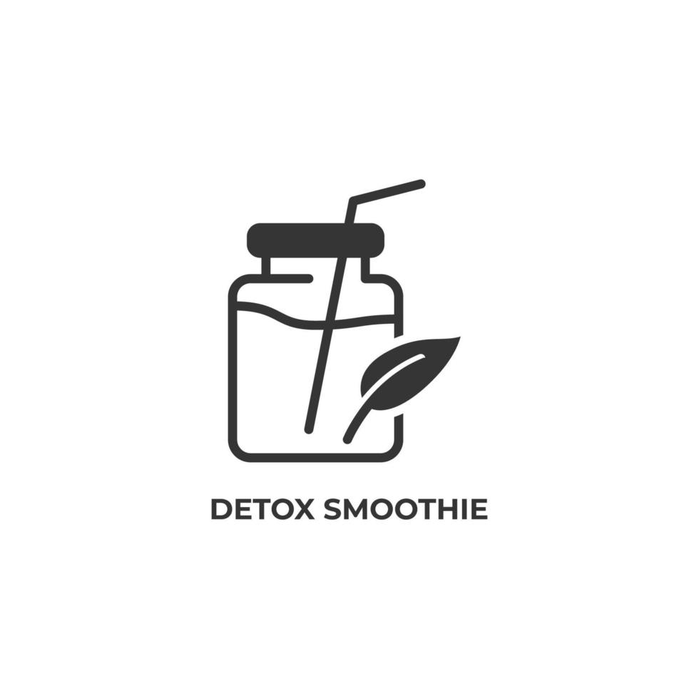 vector teken van detox smoothie symbool is geïsoleerd op een witte achtergrond. pictogram kleur bewerkbaar.