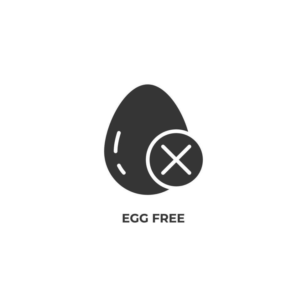 vector teken van ei gratis symbool is geïsoleerd op een witte achtergrond. pictogram kleur bewerkbaar.