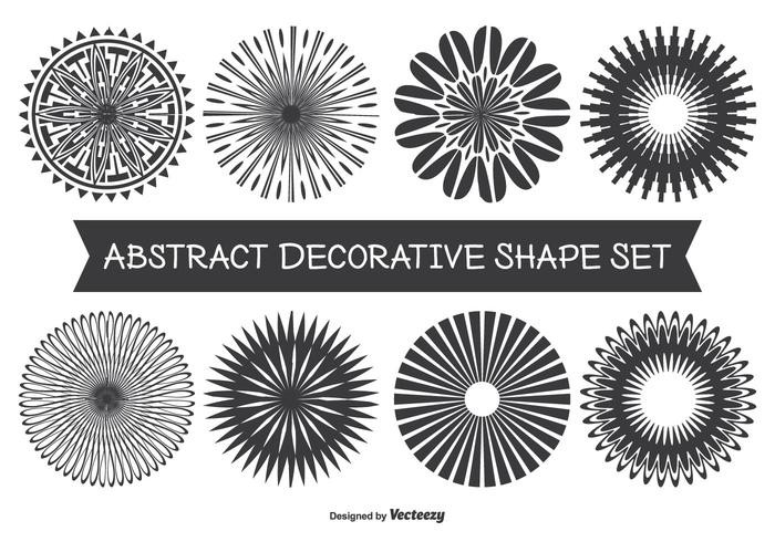Assorted Abstract Decoratieve Vorm Set vector