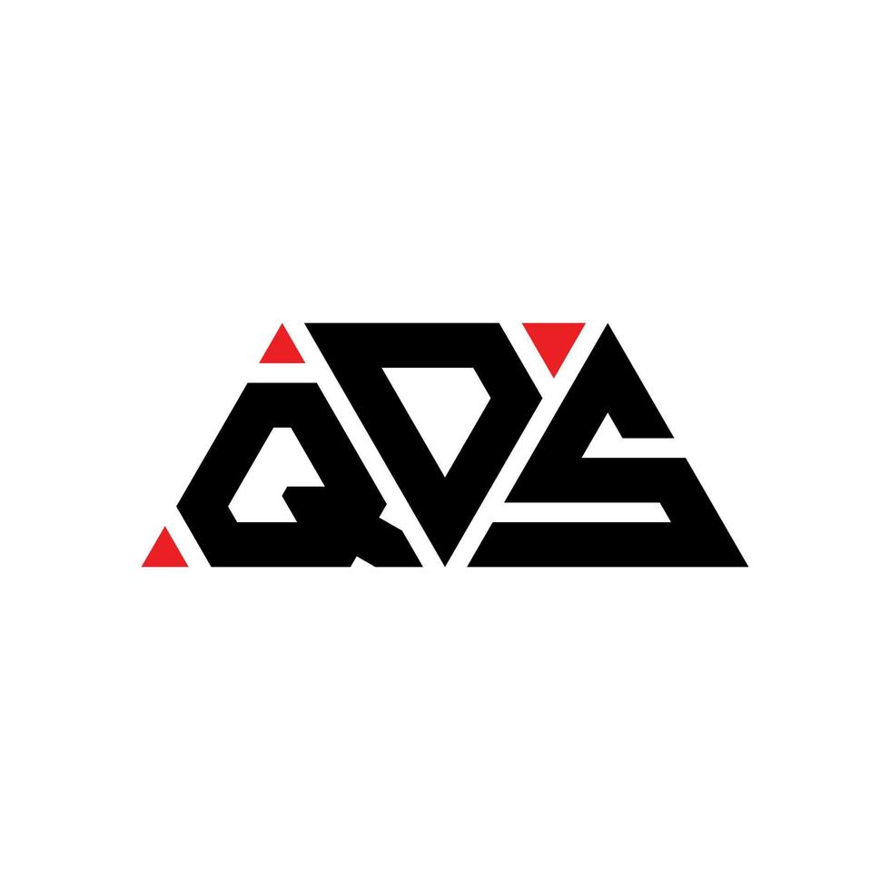 qds driehoek brief logo ontwerp met driehoekige vorm. qds driehoek logo ontwerp monogram. qds driehoek vector logo sjabloon met rode kleur. qds driehoekig logo eenvoudig, elegant en luxueus logo. qds