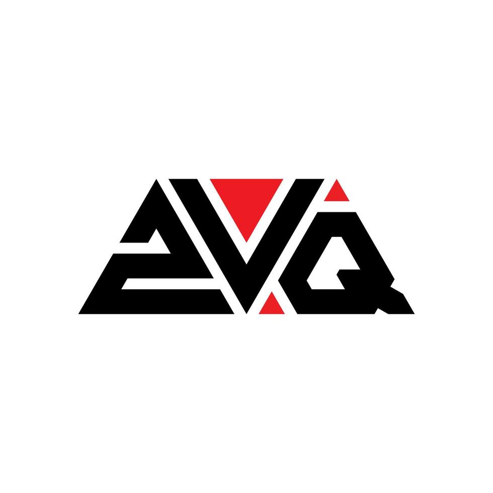 zvq driehoek brief logo ontwerp met driehoekige vorm. zvq driehoek logo ontwerp monogram. zvq driehoek vector logo sjabloon met rode kleur. zvq driehoekig logo eenvoudig, elegant en luxueus logo. zvq