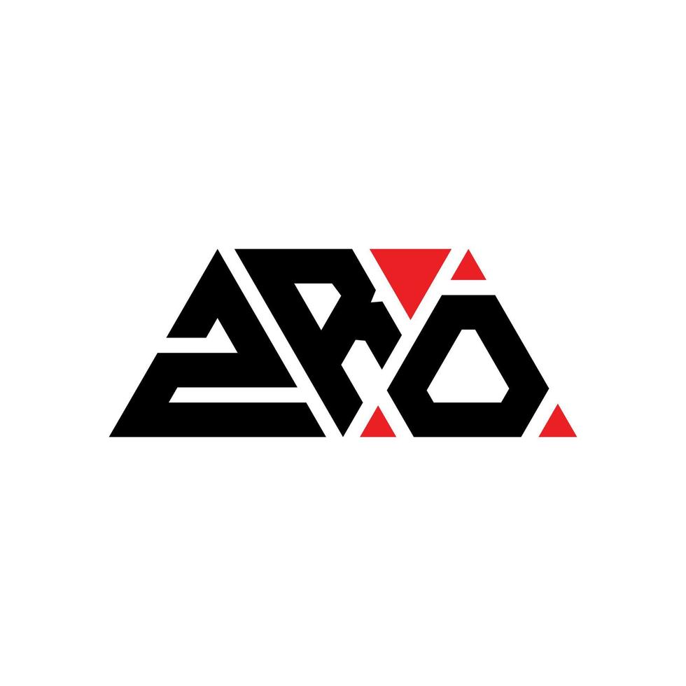 zro driehoek brief logo ontwerp met driehoekige vorm. zro driehoek logo ontwerp monogram. zro driehoek vector logo sjabloon met rode kleur. zro driehoekig logo eenvoudig, elegant en luxueus logo. nul