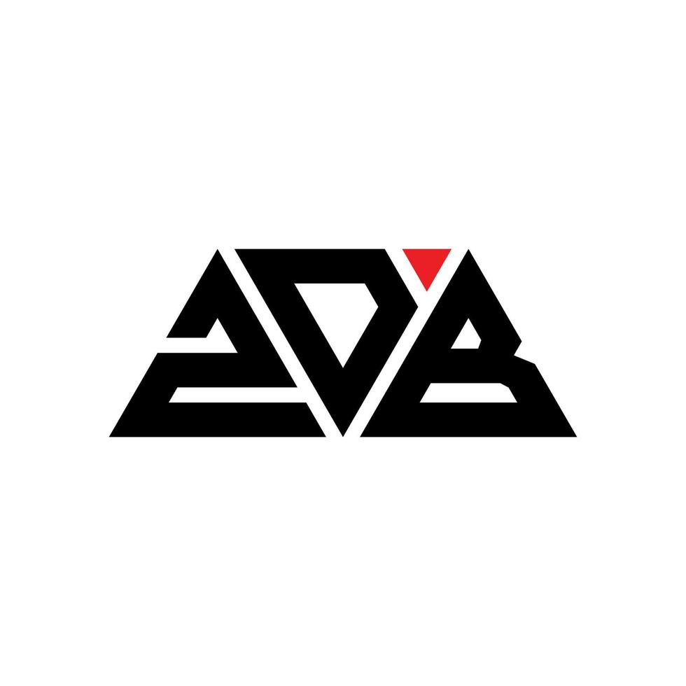 zdb driehoek brief logo ontwerp met driehoekige vorm. zdb driehoek logo ontwerp monogram. zdb driehoek vector logo sjabloon met rode kleur. zdb driehoekig logo eenvoudig, elegant en luxueus logo. zdb