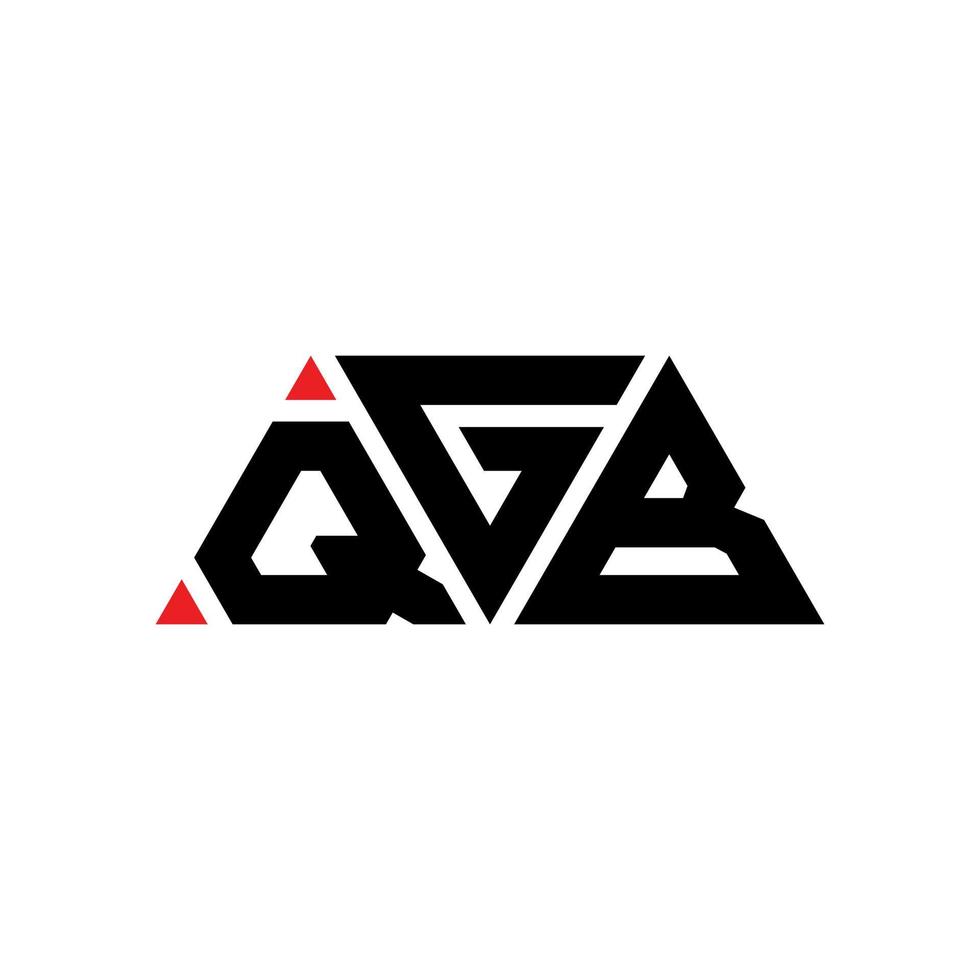 qgb driehoek brief logo ontwerp met driehoekige vorm. qgb driehoek logo ontwerp monogram. qgb driehoek vector logo sjabloon met rode kleur. qgb driehoekig logo eenvoudig, elegant en luxueus logo. qgb