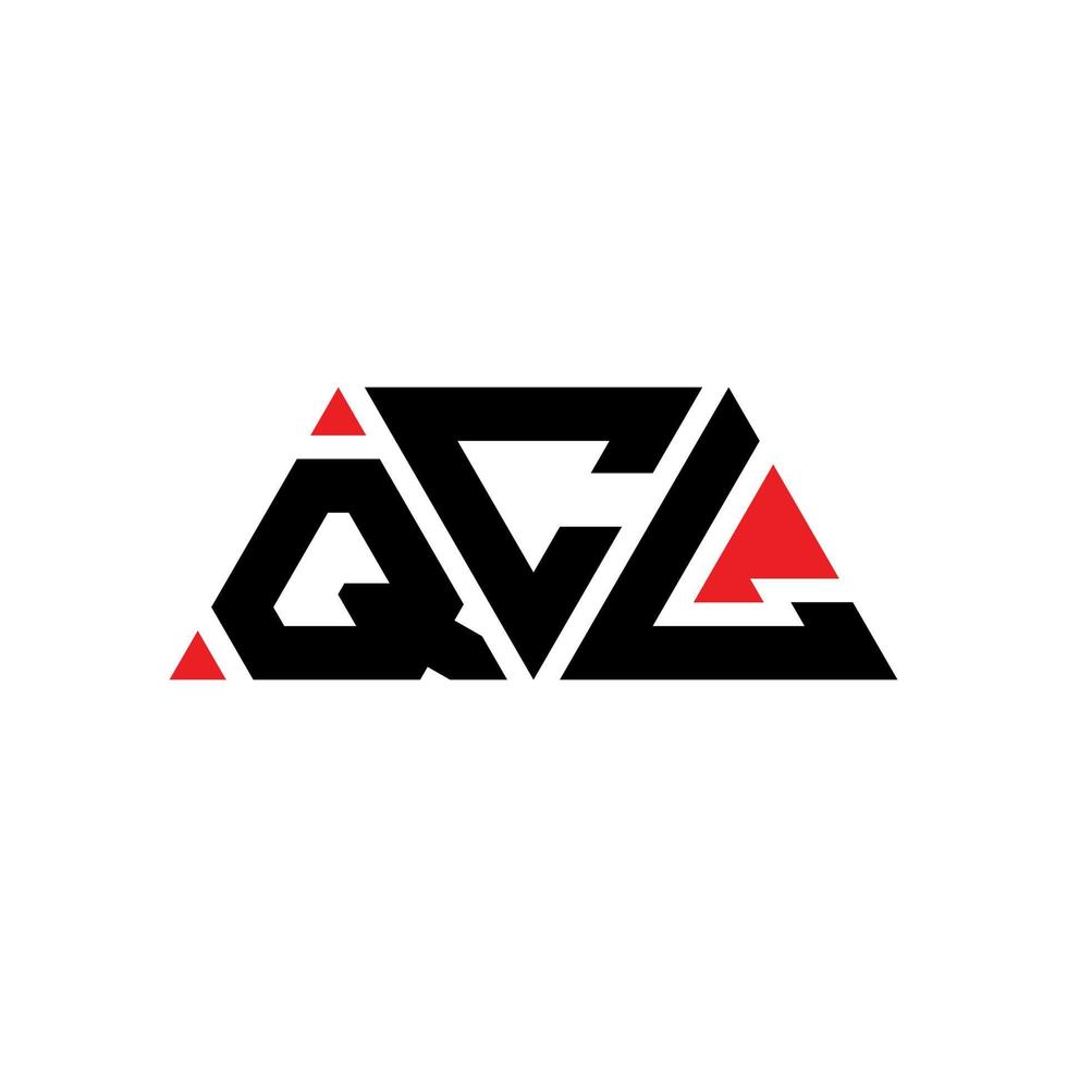 qcl driehoek letter logo ontwerp met driehoekige vorm. qcl driehoek logo ontwerp monogram. qcl driehoek vector logo sjabloon met rode kleur. qcl driehoekig logo eenvoudig, elegant en luxueus logo. qcl