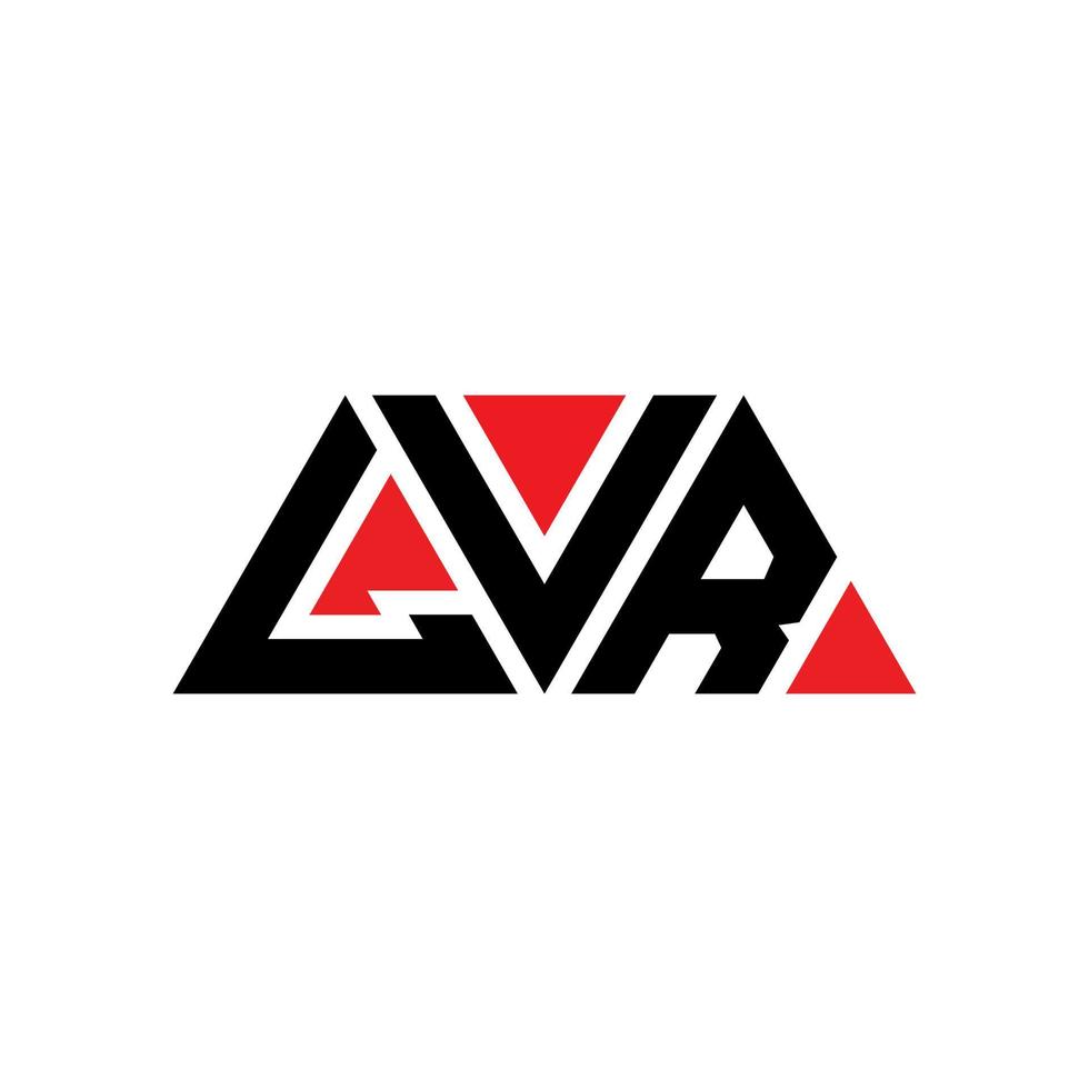 lvr driehoek brief logo ontwerp met driehoekige vorm. lvr driehoek logo ontwerp monogram. lvr driehoek vector logo sjabloon met rode kleur. lvr driehoekig logo eenvoudig, elegant en luxueus logo. lvr