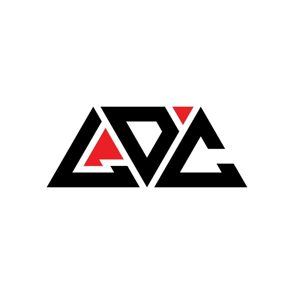 ldc driehoek brief logo ontwerp met driehoekige vorm. ldc driehoek logo ontwerp monogram. ldc driehoek vector logo sjabloon met rode kleur. ldc driehoekig logo eenvoudig, elegant en luxueus logo. ldc