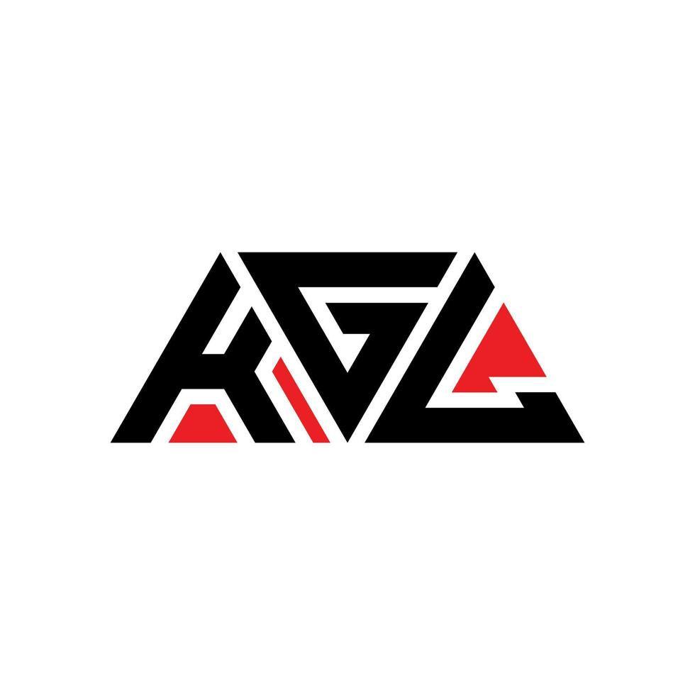 kgl driehoek letter logo ontwerp met driehoekige vorm. kgl driehoek logo ontwerp monogram. kgl driehoek vector logo sjabloon met rode kleur. kgl driehoekig logo eenvoudig, elegant en luxueus logo. kgl