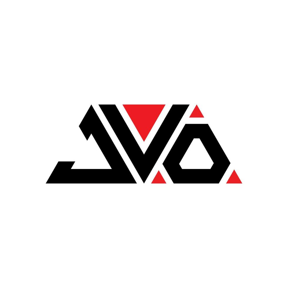 jvo driehoek brief logo ontwerp met driehoekige vorm. jvo driehoek logo ontwerp monogram. jvo driehoek vector logo sjabloon met rode kleur. jvo driehoekig logo eenvoudig, elegant en luxueus logo. jvo