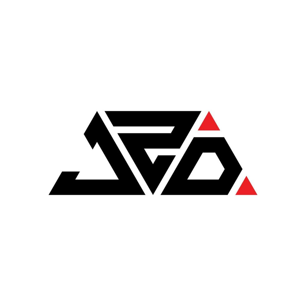 jzd driehoek brief logo ontwerp met driehoekige vorm. jzd driehoek logo ontwerp monogram. jzd driehoek vector logo sjabloon met rode kleur. jzd driehoekig logo eenvoudig, elegant en luxueus logo. jzd