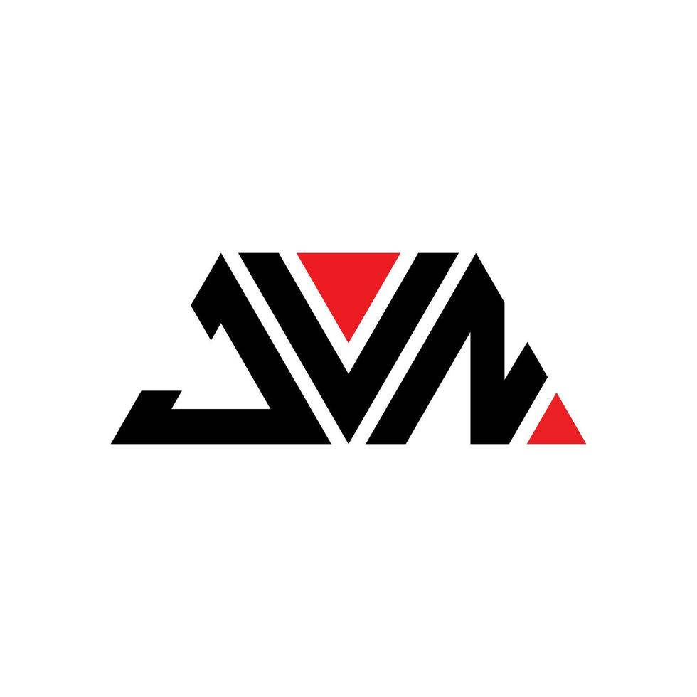jvn driehoek brief logo ontwerp met driehoekige vorm. jvn driehoek logo ontwerp monogram. jvn driehoek vector logo sjabloon met rode kleur. jvn driehoekig logo eenvoudig, elegant en luxueus logo. jvn