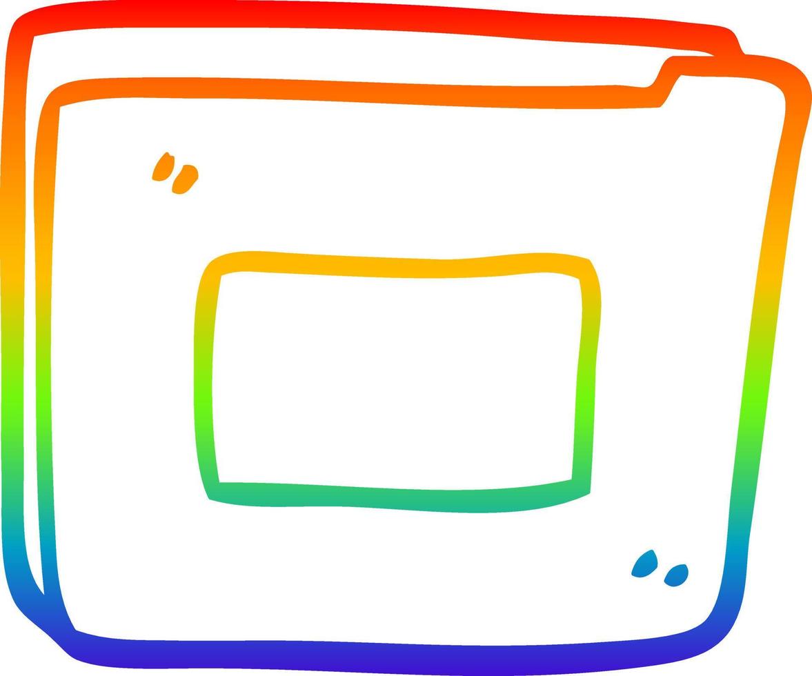 regenbooggradiënt lijntekening cartoon zakelijke documenten vector