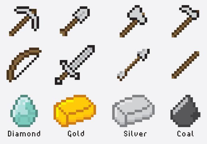 Minecraft items vector