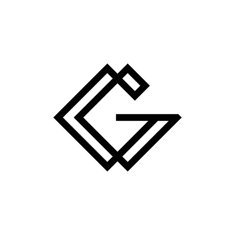 modern monogram letter g logo-ontwerp vector