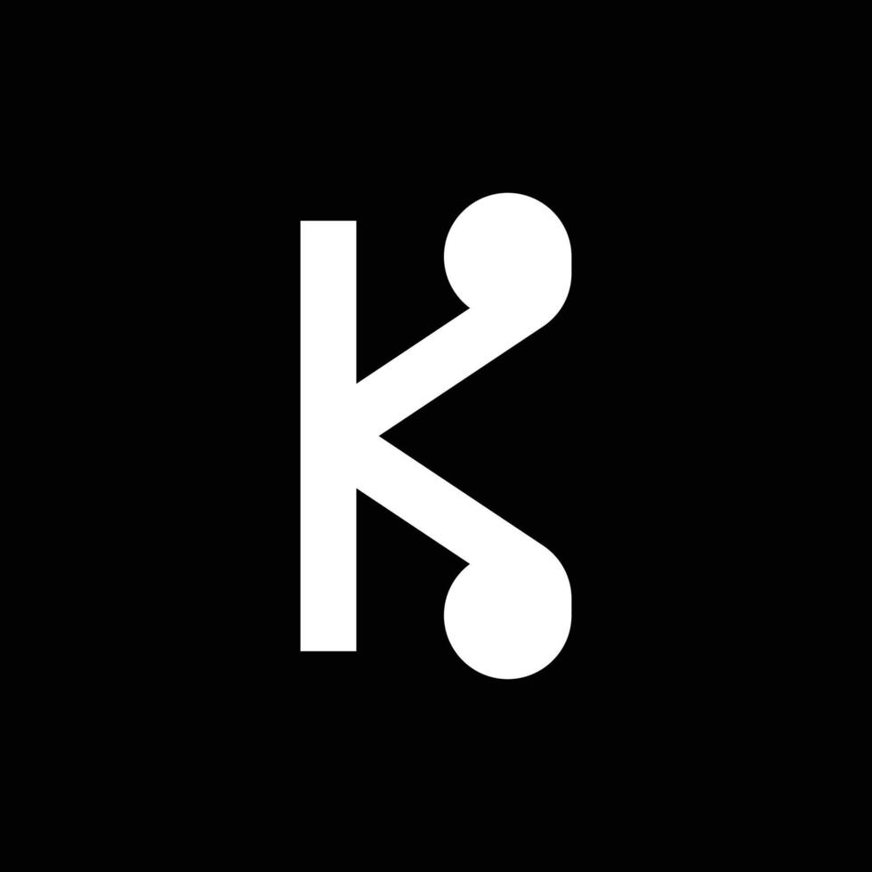 modern monogram letter k logo-ontwerp vector