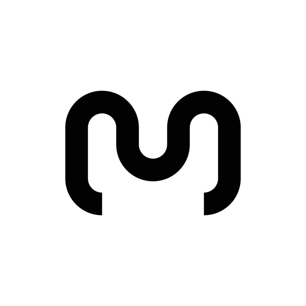 modern monogram letter m logo-ontwerp vector