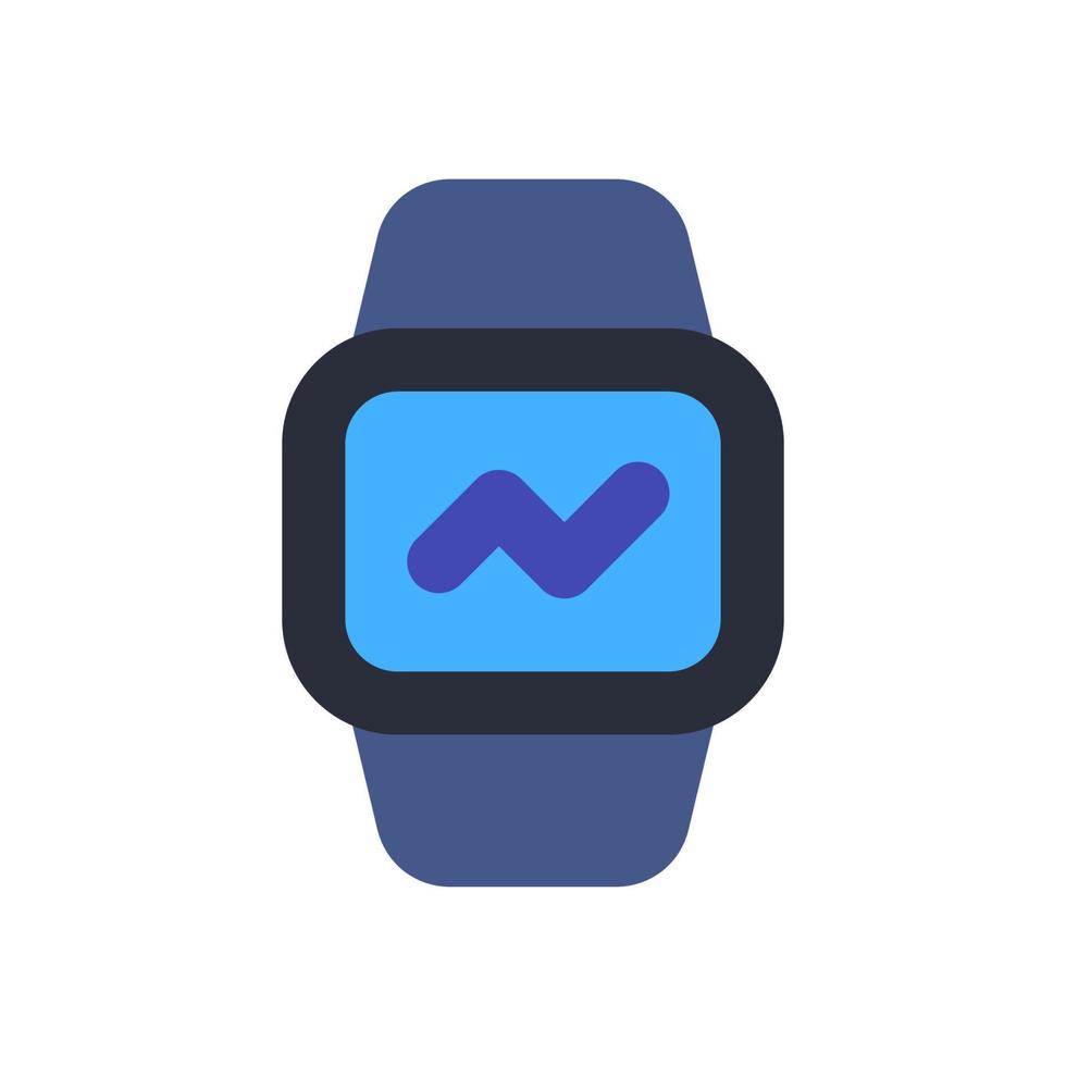 smartwatch-pictogram met platte stijl vector