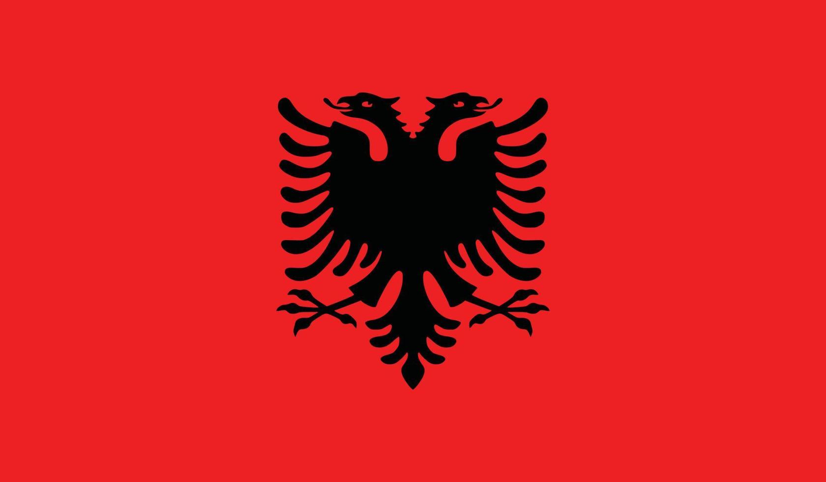 vectorillustratie van de vlag van Albanië. vector