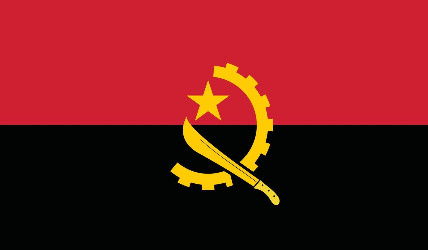 vectorillustratie van de vlag van angola. vector