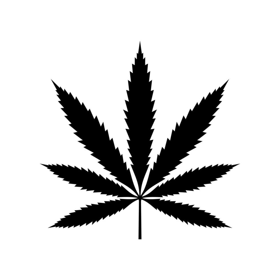 marihuana blad silhouet vector