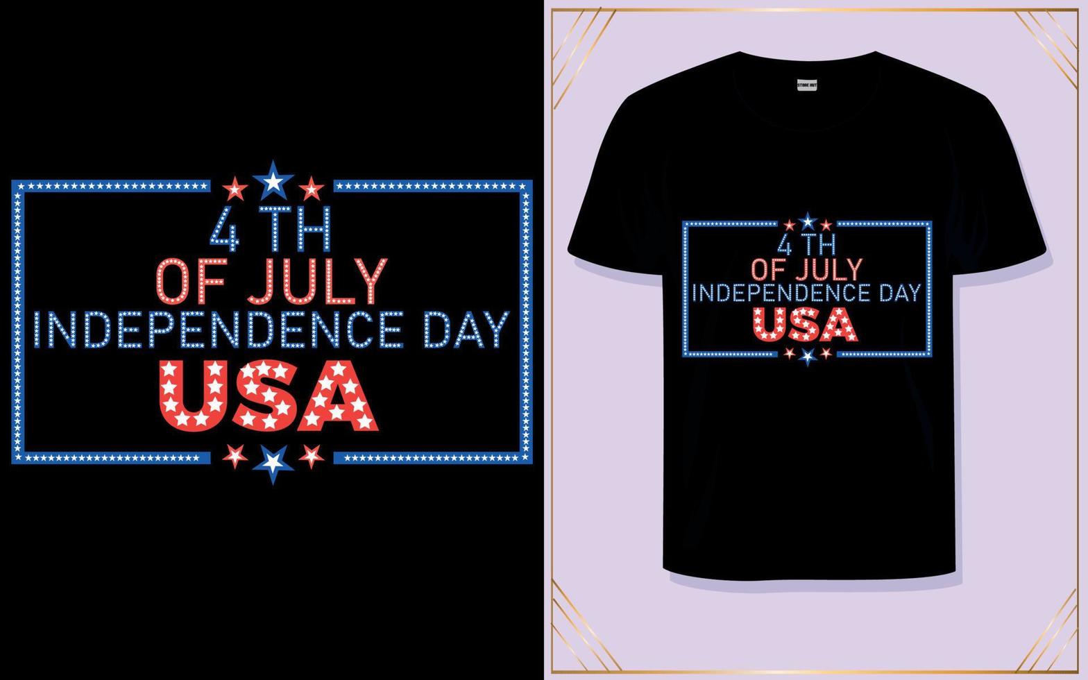 4 juli usa onafhankelijkheidsdag t-shirtontwerp vector