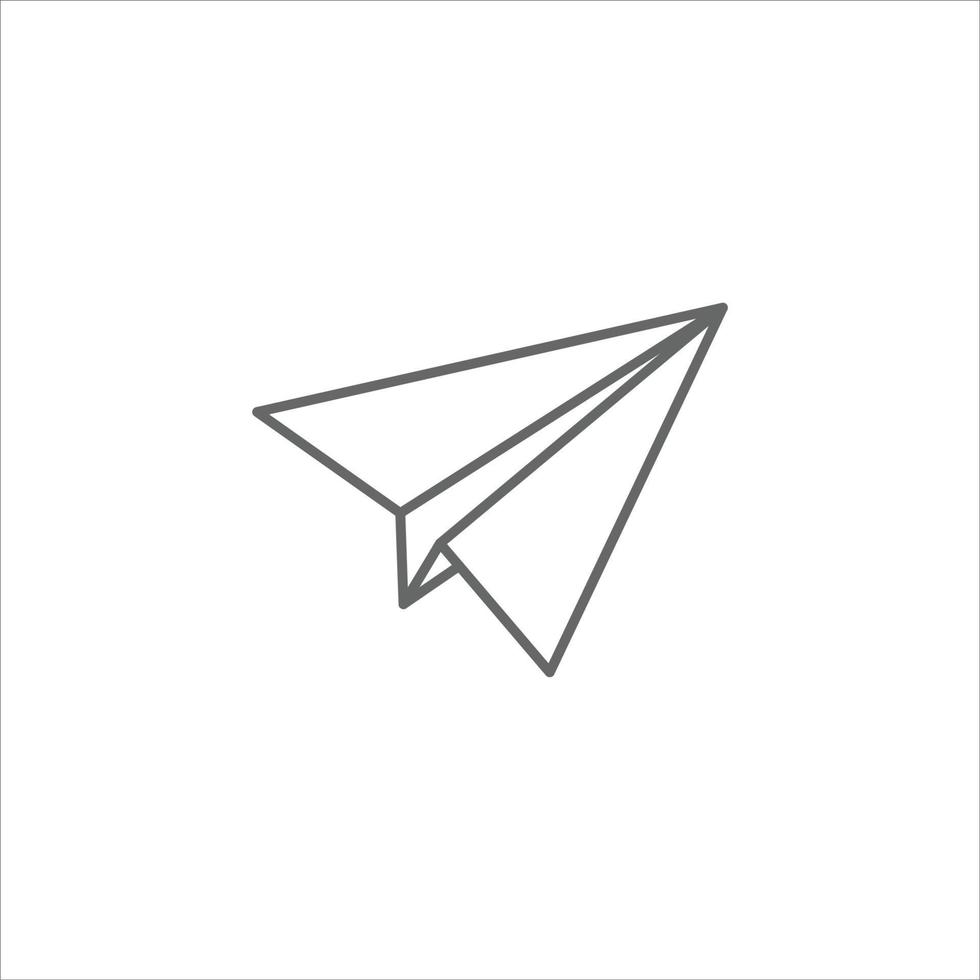 papier vliegtuig pictogram vector ontwerpsjabloon op witte achtergrond