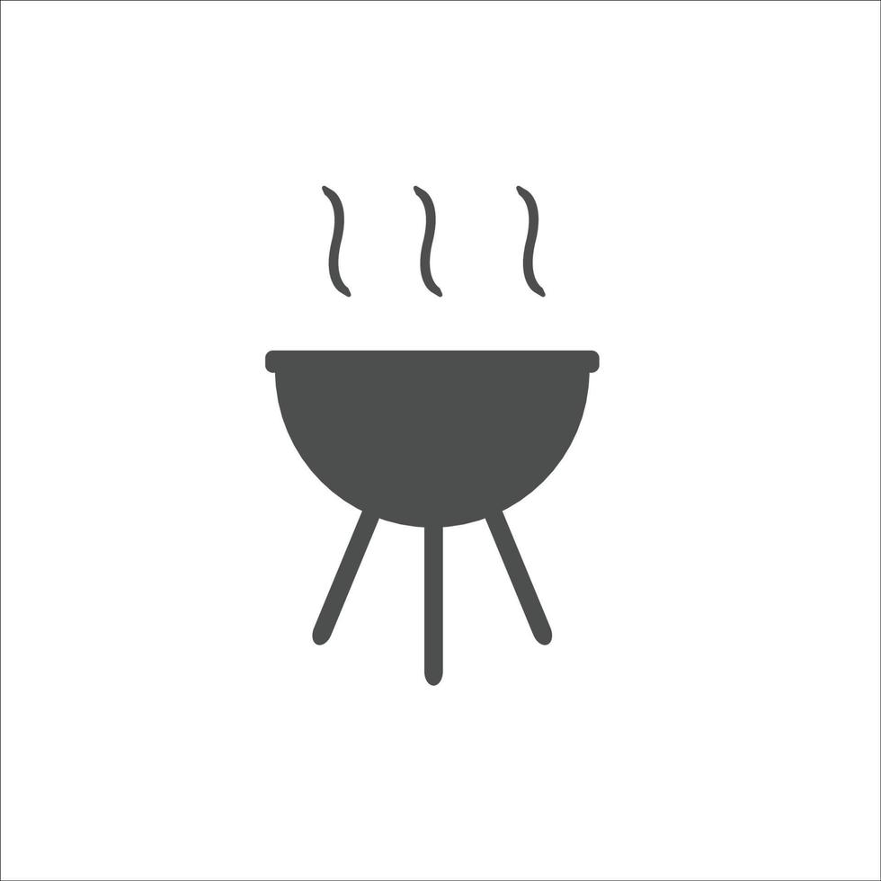 barbecue pictogram, bbq vector, voedsel illustratie op witte achtergrond vector