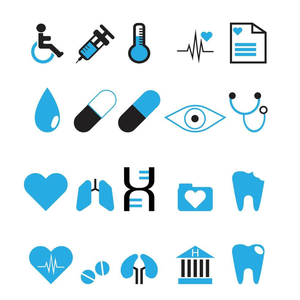 de gezondheidspictogrambundel set vector afbeelding