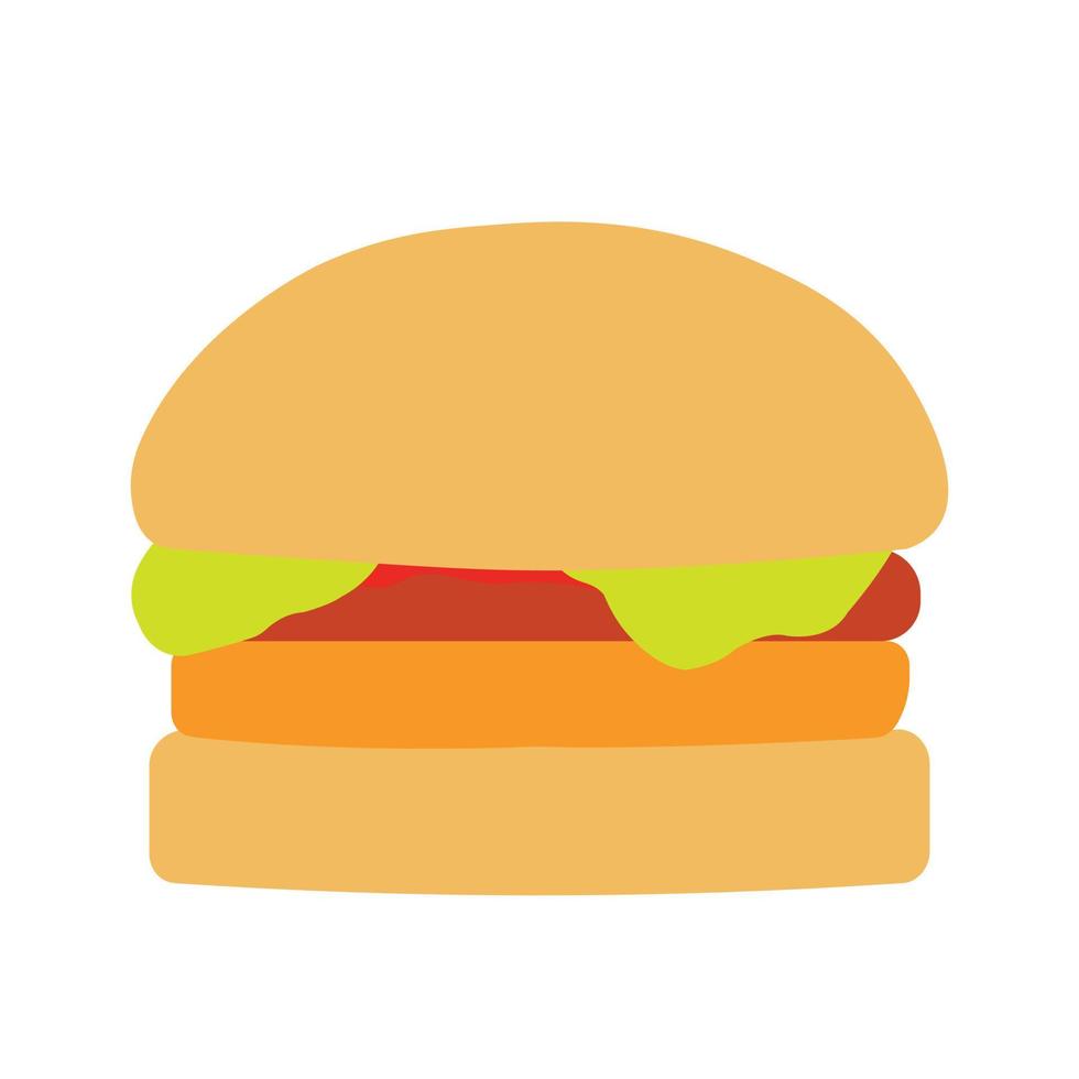 smakelijke heerlijke grote hamburger met vlees en kaas. fastfoodconcept voor sjabloon. vector