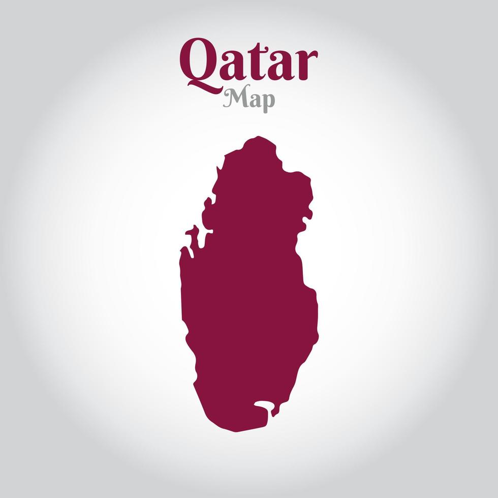 vector kaart van qatar illustratie