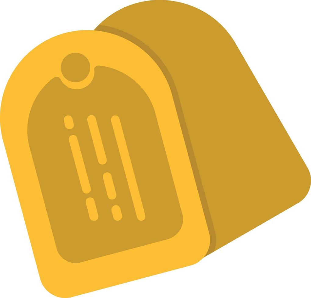 platte dogtag-pictogram vector